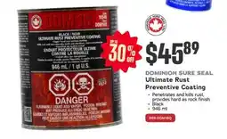 Bumper to Bumper DOMINION SURE SEAL Ultimate Rust Preventive Coating offer
