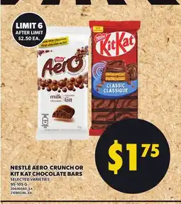 Independent City Market NESTLÉ AERO, CRUNCH OR KIT KAT CHOCOLATE BARS offer