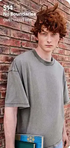 Walmart No Boundaries oversized tee offer