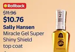 Walmart Sally Hansen Miracle Gel Super Shiny Shield top coat offer