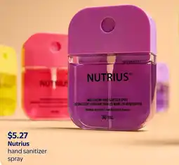 Walmart Nutrius hand sanitizer spray offer