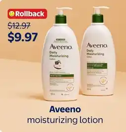 Walmart Aveeno moisturizing lotion offer
