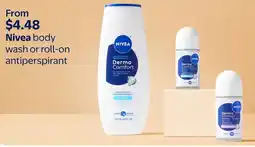 Walmart Nivea body wash or roll-on antiperspirant offer