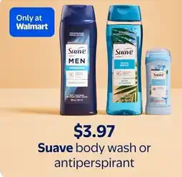 Walmart Suave body wash or antiperspirant offer