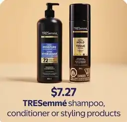 Walmart TRESemmé shampoo, conditioner or styling products offer