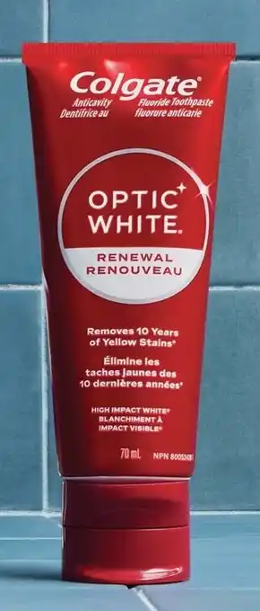 Walmart Colgate Optic White Renewal toothpaste offer