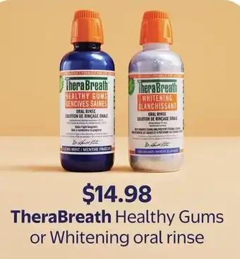 Walmart TheraBreath Healthy Gums or Whitening oral rinse offer