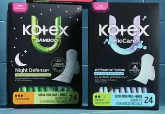 Walmart Kotex Bamboo or Biocare pads or liners offer