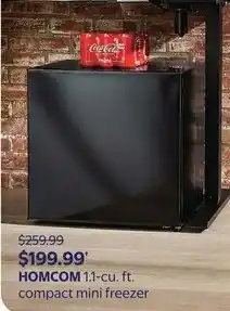 Walmart Homcom 1.1-cu. ft. compact mini freezer offer