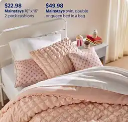 Walmart Mainstays twin, double or queen bed in a bag offer