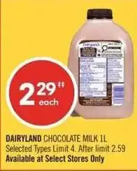 Shoppers Drug Mart Dairyland chocolate milk offer