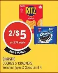 Shoppers Drug Mart Christie cookies or crackers offer