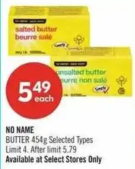 Shoppers Drug Mart No name butter offer
