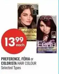 Shoppers Drug Mart Preference, féria or colorista offer