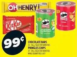 Metro Chocolate bars, Pringles chips offer