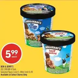 Shoppers Drug Mart Ben & jerry's ice cream offer