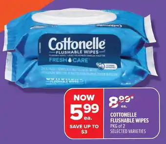 Metro Cottonelle flushable wipes offer
