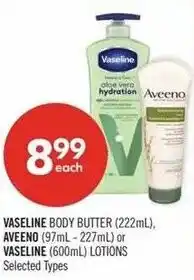 Shoppers Drug Mart Vaseline, aveeno or vaseline offer