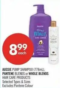 Shoppers Drug Mart Aussie, pantene or whole blends offer