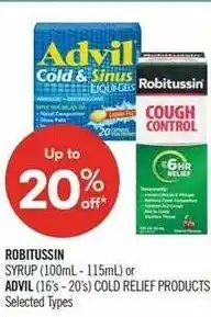 Shoppers Drug Mart Robitussin or advil offer