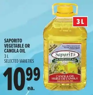 Metro Saporito vegetable or canola oil offer