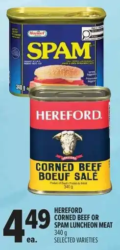 Metro Hereford corned beef or spam luncheon meat offer