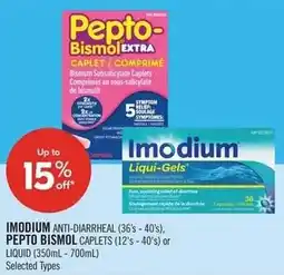Shoppers Drug Mart Imodium or Pepto Bismol offer