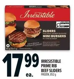 Metro Irresistible prime rib beef sliders offer