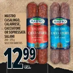 Metro Mastro casalingo, calabrese, cacciatore or sopressata salami offer
