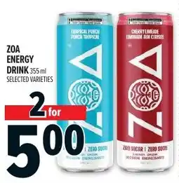 Metro Zoa energy drink offer