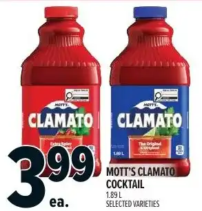 Metro Mott's clamato cocktail offer