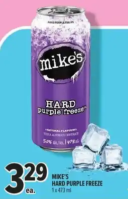 Metro Mike's hard purple freeze offer