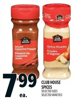 Metro Club house spices offer
