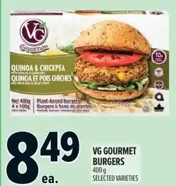 Metro VG gourmet burgers offer