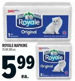 Metro Royale napkins offer