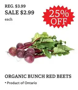 The Big Carrot ORGANIC BUNCH RED BEETS offer