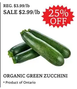 The Big Carrot ORGANIC GREEN ZUCCHINI offer