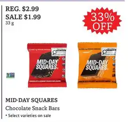 The Big Carrot MID-DAY SQUARES Chocolate Snack Bars offer