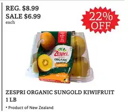 The Big Carrot ZESPRI ORGANIC SUNGOLD KIWIFRUIT offer