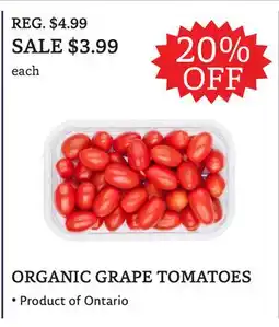 The Big Carrot ORGANIC GRAPE TOMATOES offer