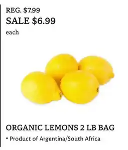 The Big Carrot ORGANIC LEMONS 2 LB BAG offer