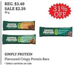 The Big Carrot SIMPLY PROTEIN Flavoured Crispy Protein Bars offer