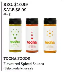 The Big Carrot TOCHA FOODS Flavoured Spiced Sauces offer