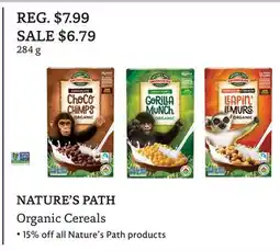 The Big Carrot NATURE'S PATH Organic Cereals offer