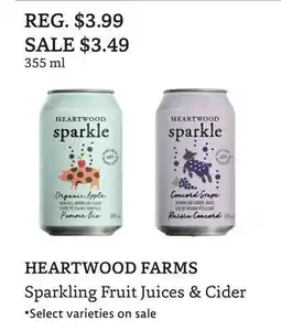 The Big Carrot HEARTWOOD FARMS Sparkling Fruit Juices & Cider offer
