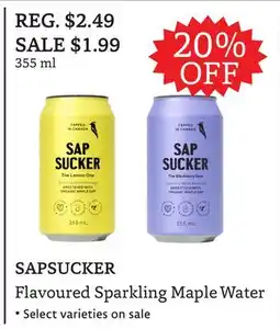 The Big Carrot SAPSUCKER Flavoured Sparkling Maple Water offer