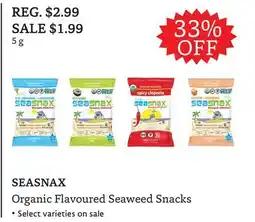 The Big Carrot SEASNAX Organic Flavoured Seaweed Snacks offer