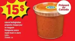 Maxi Sauce bolognaise préparée chaque jour en magasin bolognese sauce made fresh in-store offer