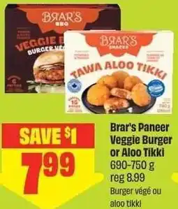 Chalo FreshCo Brar's Paneer Veggie Burger or Aloo Tikki offer