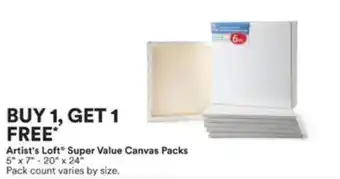 Michaels Artist's Loft Super Value Canvas Packs offer